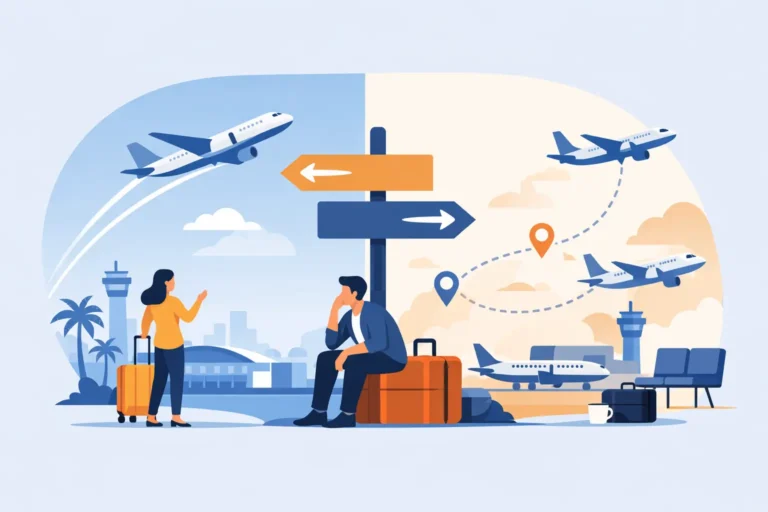 الطيران المباشر أم الترانزيت: كيف تختار؟