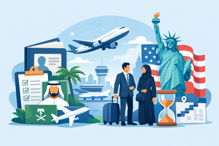 كم تستغرق تأشيرة أمريكا من السعودية؟ المدة والخطوات