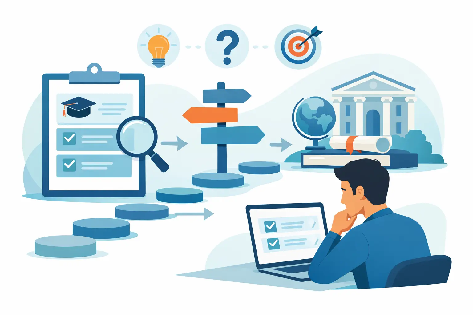 كيفية اختيار برنامج دراسة مناسب خطوة بخطوة